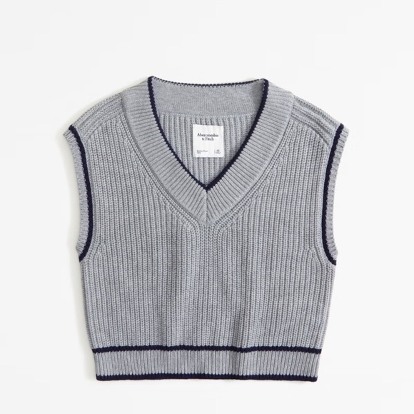 Abercrombie and Fitch white and tan vest - Picture 4 of 4